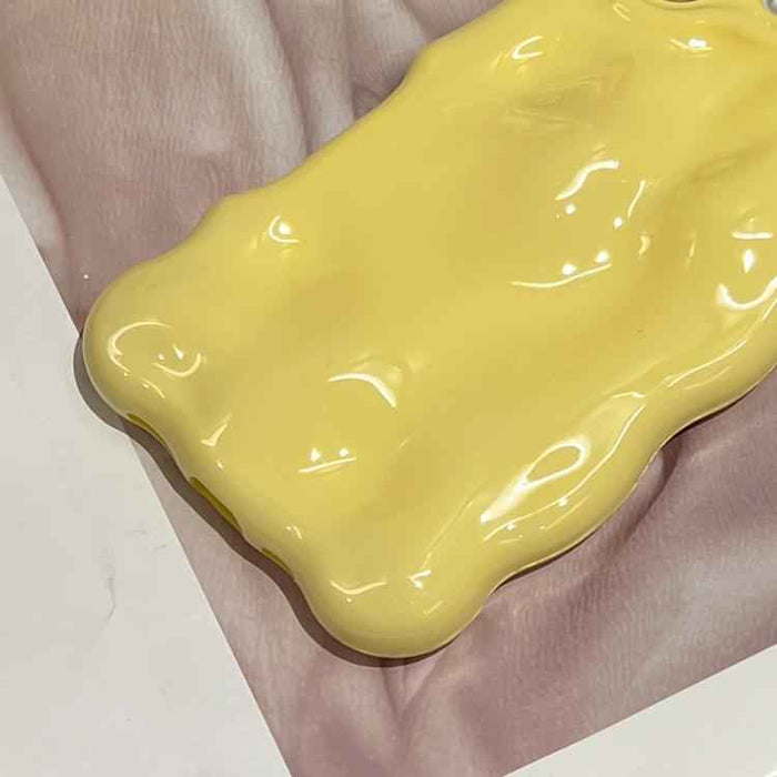 For iPhone 15 Wave Bubbles TPU Phone Case(Baby Yellow)