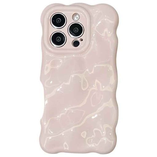 For iPhone 16 Pro Wave Bubbles TPU Phone Case(Baby Pink)