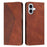 For iPhone 17 Diamond Splicing Skin Feel Magnetic Leather Phone Case(Brown)