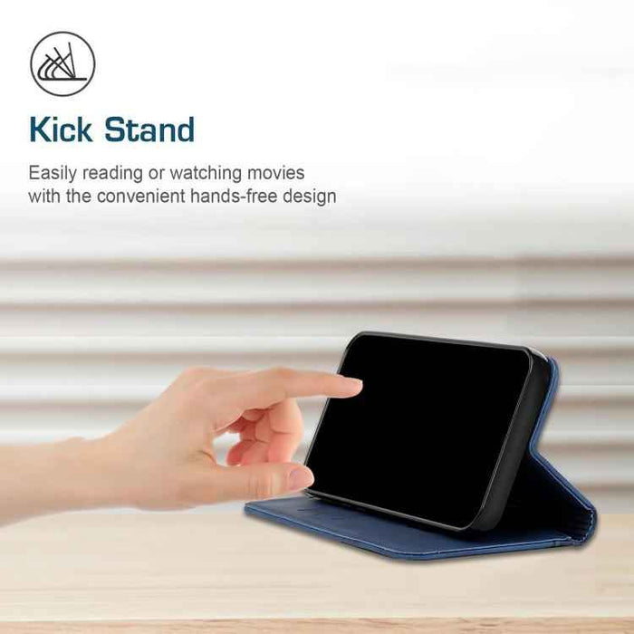 For iPhone 17 Diamond Splicing Skin Feel Magnetic Leather Phone Case(Blue)