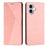 For iPhone 17 Diamond Splicing Skin Feel Magnetic Leather Phone Case(Rose Gold)
