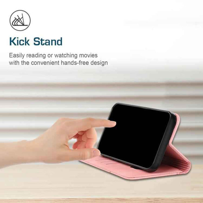 For iPhone 17 Diamond Splicing Skin Feel Magnetic Leather Phone Case(Rose Gold)