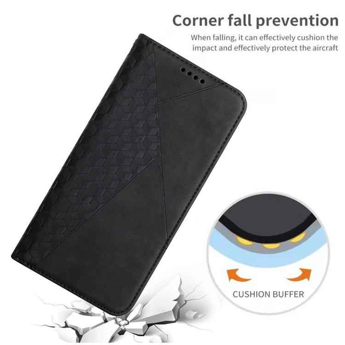 For iPhone 17 Diamond Splicing Skin Feel Magnetic Leather Phone Case(Black)