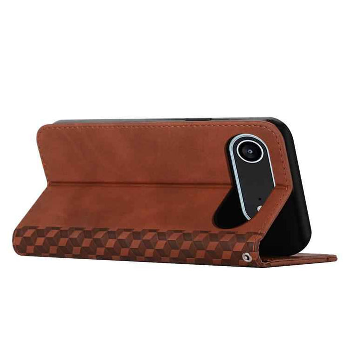 For iPhone 17 Air Diamond Splicing Skin Feel Magnetic Leather Phone Case(Brown)