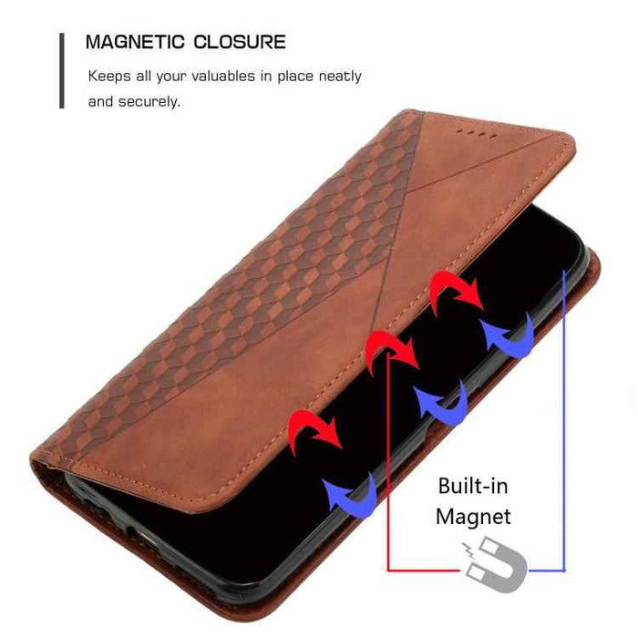 For iPhone 17 Air Diamond Splicing Skin Feel Magnetic Leather Phone Case(Brown)