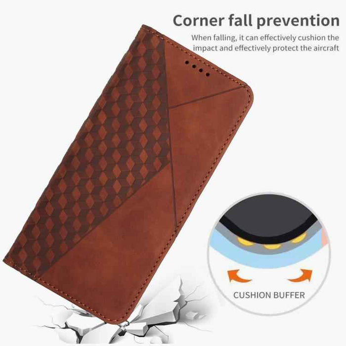 For iPhone 17 Air Diamond Splicing Skin Feel Magnetic Leather Phone Case(Brown)