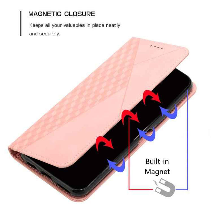 For iPhone 17 Air Diamond Splicing Skin Feel Magnetic Leather Phone Case(Rose Gold)