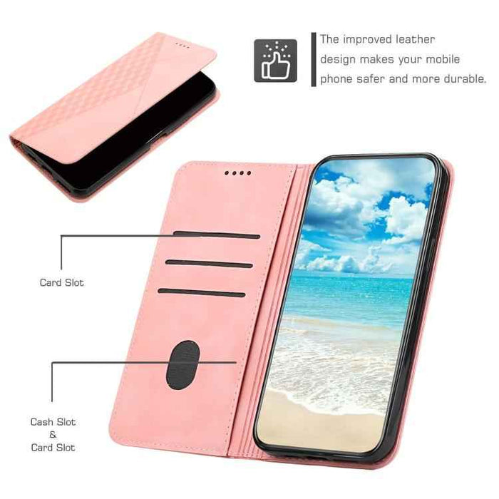 For iPhone 17 Air Diamond Splicing Skin Feel Magnetic Leather Phone Case(Rose Gold)
