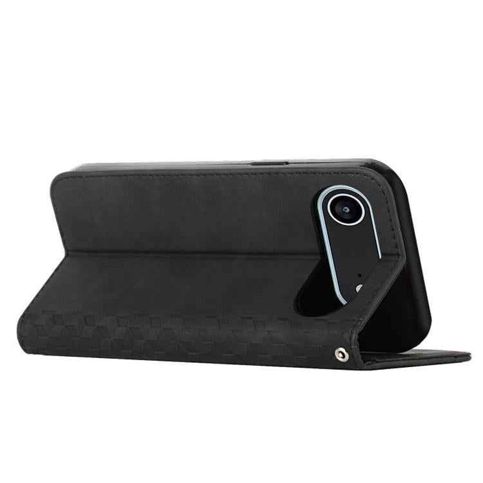 For iPhone 17 Air Diamond Splicing Skin Feel Magnetic Leather Phone Case(Black)