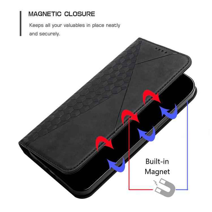 For iPhone 17 Air Diamond Splicing Skin Feel Magnetic Leather Phone Case(Black)