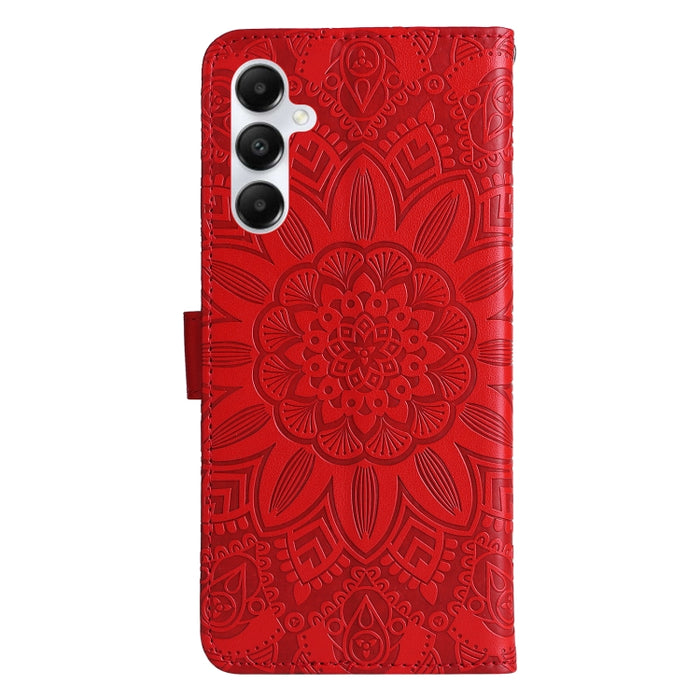 Embossed Sunflower Leather Phone Case, For Samsung Galaxy A05s, For Samsung Galaxy M34 5G, For Samsung Galaxy A25 5G Global, For Samsung Galaxy S23 FE 5G