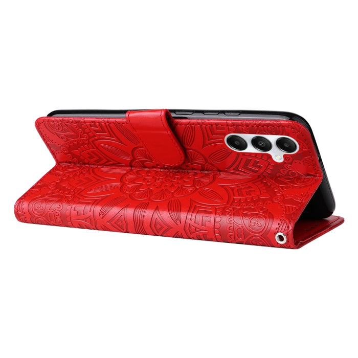 Embossed Sunflower Leather Phone Case, For Samsung Galaxy A05s, For Samsung Galaxy M34 5G, For Samsung Galaxy A25 5G Global, For Samsung Galaxy S23 FE 5G