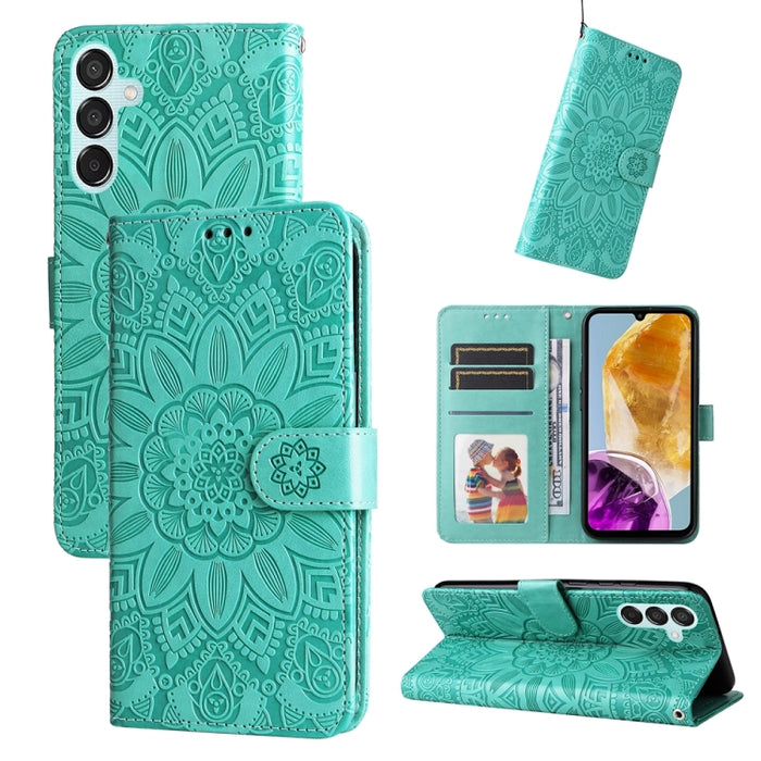 Embossed Sunflower Leather Phone Case, For Samsung Galaxy M55 5G, For Samsung Galaxy M15 5G / F15 5G, For Samsung Galaxy A55, For Samsung Galaxy A35, For Samsung Galaxy S24 Ultra, For Samsung Galaxy S24+, For Samsung Galaxy S24, For Samsung Galaxy A15�...