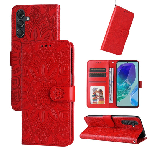 Embossed Sunflower Leather Phone Case, For Samsung Galaxy M55 5G, For Samsung Galaxy M15 5G / F15 5G, For Samsung Galaxy A55, For Samsung Galaxy A35, For Samsung Galaxy S24 Ultra, For Samsung Galaxy S24+, For Samsung Galaxy S24, For Samsung Galaxy A15�...