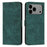 For iPhone 17 Pro Max Skin Feel Stripe Pattern Leather Phone Case with Lanyard(Green)