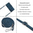 For iPhone 17 Pro Max Skin Feel Stripe Pattern Leather Phone Case with Lanyard(Blue)