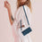 For iPhone 17 Pro Max Skin Feel Stripe Pattern Leather Phone Case with Lanyard(Blue)