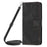 For iPhone 17 Pro Max Skin Feel Stripe Pattern Leather Phone Case with Lanyard(Black)