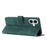 For iPhone 17 Skin Feel Stripe Pattern Leather Phone Case with Lanyard(Green)