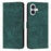 For iPhone 17 Skin Feel Stripe Pattern Leather Phone Case with Lanyard(Green)