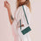 For iPhone 17 Skin Feel Stripe Pattern Leather Phone Case with Lanyard(Green)