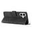 For iPhone 17 Skin Feel Stripe Pattern Leather Phone Case with Lanyard(Black)