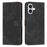 For iPhone 17 Skin Feel Stripe Pattern Leather Phone Case with Lanyard(Black)