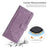 For iPhone 17 Skin Feel Stripe Pattern Leather Phone Case with Lanyard(Purple)