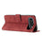 For iPhone 17 Air Skin Feel Stripe Pattern Leather Phone Case with Lanyard(Red)