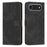 For iPhone 17 Air Skin Feel Stripe Pattern Leather Phone Case with Lanyard(Black)