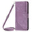 For iPhone 17 Air Skin Feel Stripe Pattern Leather Phone Case with Lanyard(Purple)