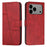 For iPhone 17 Pro Max Stitching Calf Texture Buckle Leather Phone Case(Red)