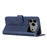 For iPhone 17 Pro Max Stitching Calf Texture Buckle Leather Phone Case(Blue)