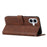 For iPhone 17 Stitching Calf Texture Buckle Leather Phone Case(Brown)