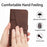 For iPhone 17 Stitching Calf Texture Buckle Leather Phone Case(Brown)