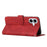 For iPhone 17 Stitching Calf Texture Buckle Leather Phone Case(Red)
