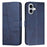 For iPhone 17 Stitching Calf Texture Buckle Leather Phone Case(Blue)
