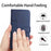 For iPhone 17 Stitching Calf Texture Buckle Leather Phone Case(Blue)