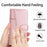 For iPhone 17 Stitching Calf Texture Buckle Leather Phone Case(Rose Gold)