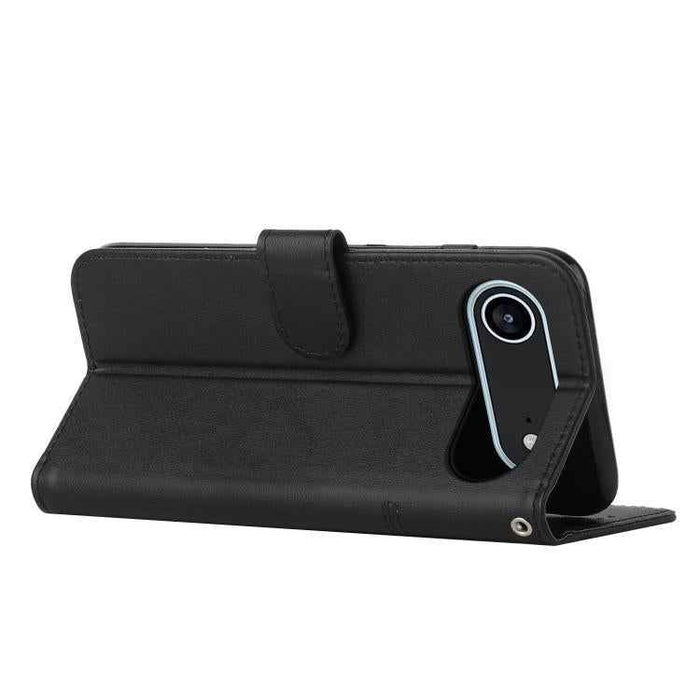 For iPhone 17 Air Stitching Calf Texture Buckle Leather Phone Case(Black)