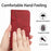 For iPhone 17 Air Stitching Calf Texture Buckle Leather Phone Case(Red)