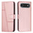 For iPhone 17 Air Stitching Calf Texture Buckle Leather Phone Case(Rose Gold)