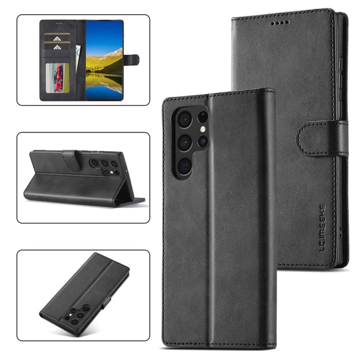 LC.IMEEKE Calf Texture Leather Phone Case, For Samsung Galaxy A35 5G, For Samsung Galaxy S24 Ultra 5G, For Samsung Galaxy S23 FE 5G, For Samsung Galaxy A55 5G, For Samsung Galaxy A05, For Samsung Galaxy A05S, For Samsung Galaxy S24+ 5G�����������������...