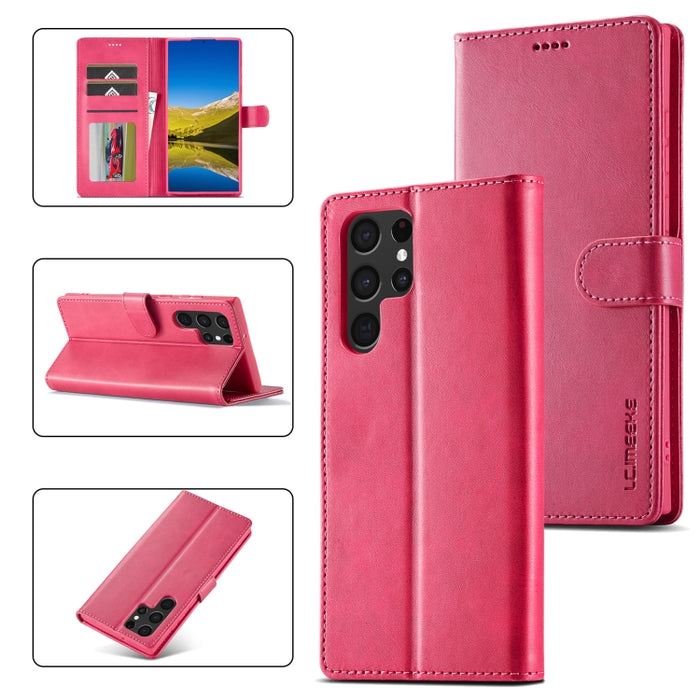 LC.IMEEKE Calf Texture Leather Phone Case, For Samsung Galaxy A05S, For Samsung Galaxy A35 5G, For Samsung Galaxy S24 Ultra 5G, For Samsung Galaxy S23 FE 5G, For Samsung Galaxy A55 5G, For Samsung Galaxy A05, For Samsung Galaxy S24+ 5G                 ...