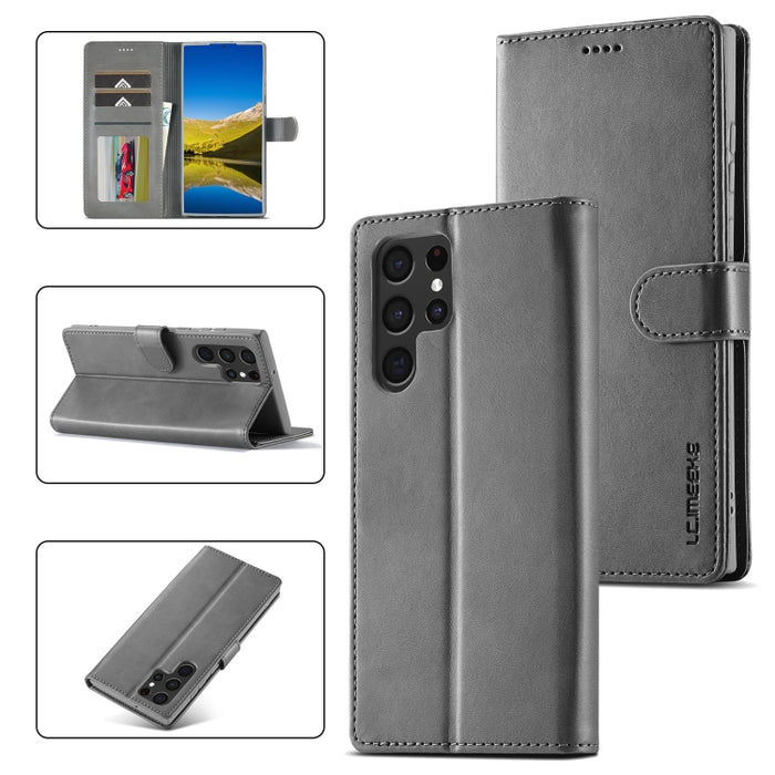 LC.IMEEKE Calf Texture Leather Phone Case, For Samsung Galaxy A35 5G, For Samsung Galaxy S24 Ultra 5G, For Samsung Galaxy S23 FE 5G, For Samsung Galaxy A55 5G, For Samsung Galaxy A05, For Samsung Galaxy A05S, For Samsung Galaxy S24+ 5G�����������������...