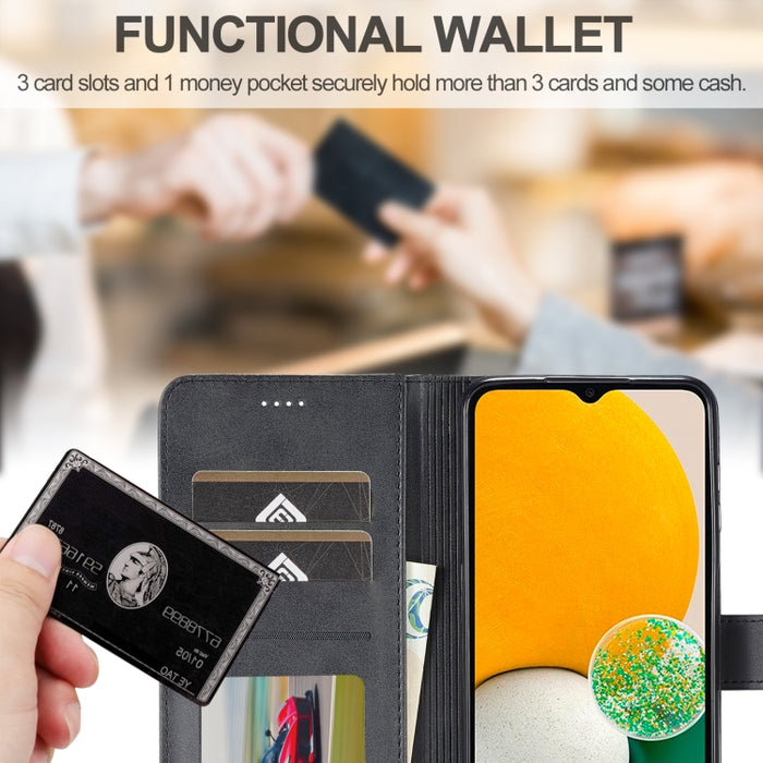 LC.IMEEKE Calf Texture Leather Phone Case, For Samsung Galaxy A25