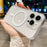 For iPhone 16 Plus Space MagSafe Acrylic Hybrid TPU Phone Case(Transparent)