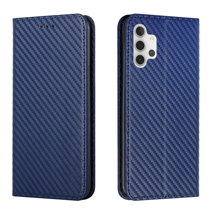 Carbon Fiber Texture Flip Holder Leather Phone Case, For Samsung Galaxy S24 Ultra 5G, For Samsung Galaxy S23 FE 5G, For Samsung Galaxy A55, For Samsung Galaxy A35, For Samsung Galaxy S24+ 5G, For Samsung Galaxy A32 4G, For Samsung Galaxy S24 5G��������...