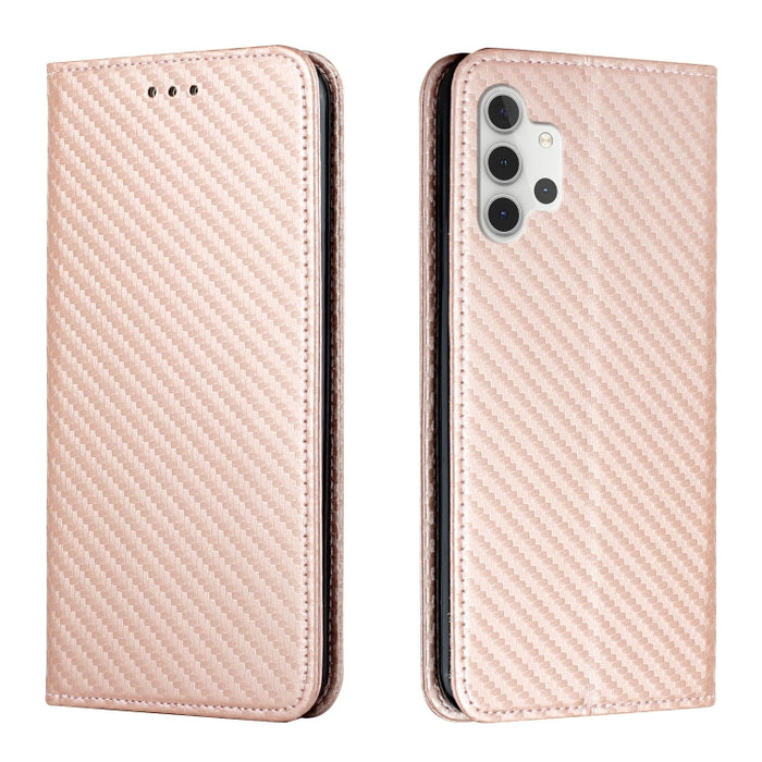 Carbon Fiber Texture Flip Holder Leather Phone Case, For Samsung Galaxy S24 Ultra 5G, For Samsung Galaxy S23 FE 5G, For Samsung Galaxy A55, For Samsung Galaxy A35, For Samsung Galaxy S24+ 5G, For Samsung Galaxy A32 4G, For Samsung Galaxy S24 5G��������...