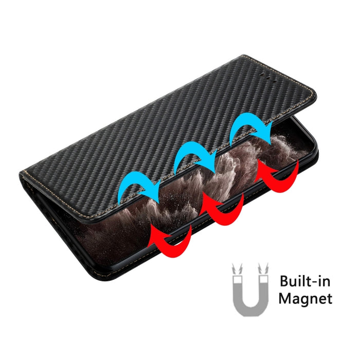 Carbon Fiber Texture Flip Holder Leather Phone Case, For Samsung Galaxy S24 Ultra 5G, For Samsung Galaxy S23 FE 5G, For Samsung Galaxy A55, For Samsung Galaxy A35, For Samsung Galaxy S24+ 5G, For Samsung Galaxy A32 4G, For Samsung Galaxy S24 5G        ...